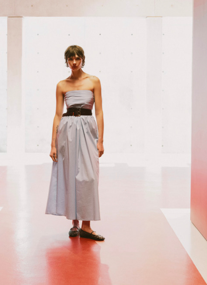 Eufonia Strapless Dress in Ice Blue