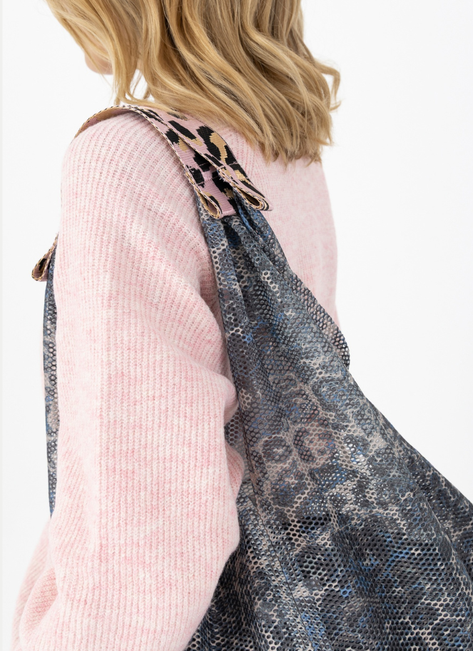 Coster Faded Leopard Print Shoulder Bag