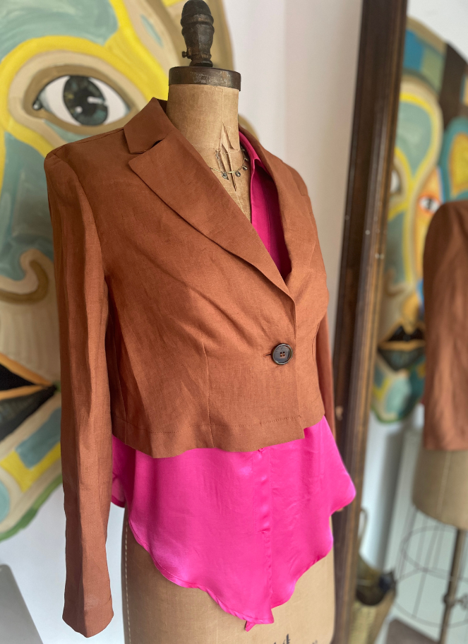 BLAZER EN LIN PALAZZO par Eufonia