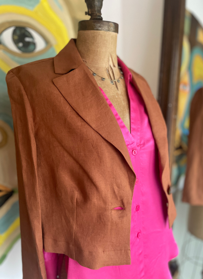 BLAZER EN LIN PALAZZO par Eufonia