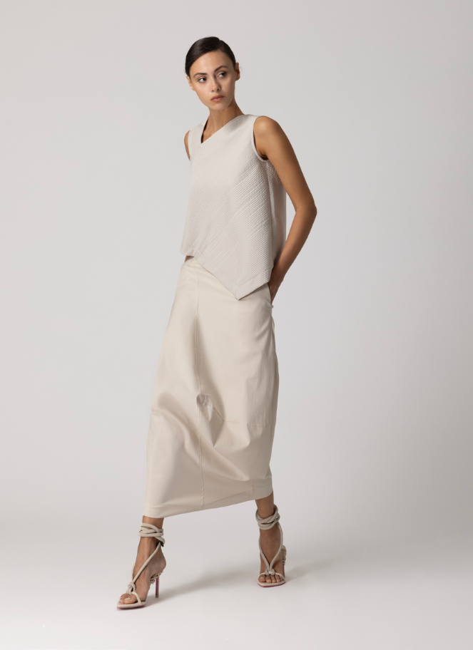 Lotus Eaters Maxi Skirt in Beige