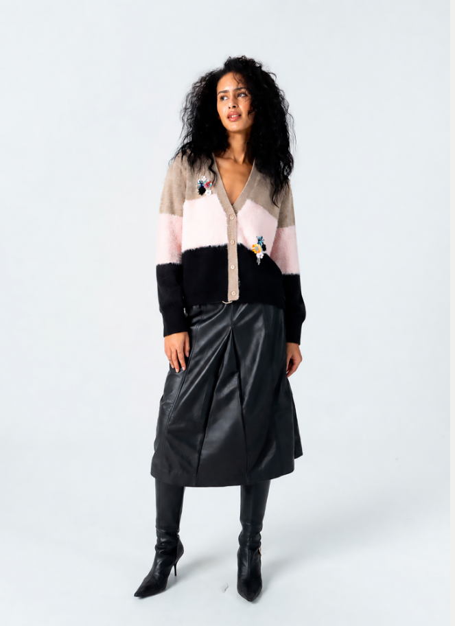 Coster Colour Blocked Cardigan