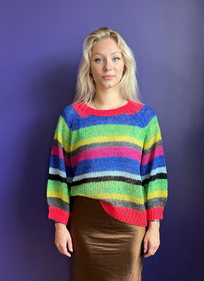 Striped knitted sweater