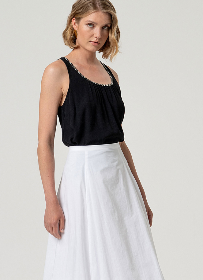 Surkana White A-Line Skirt
