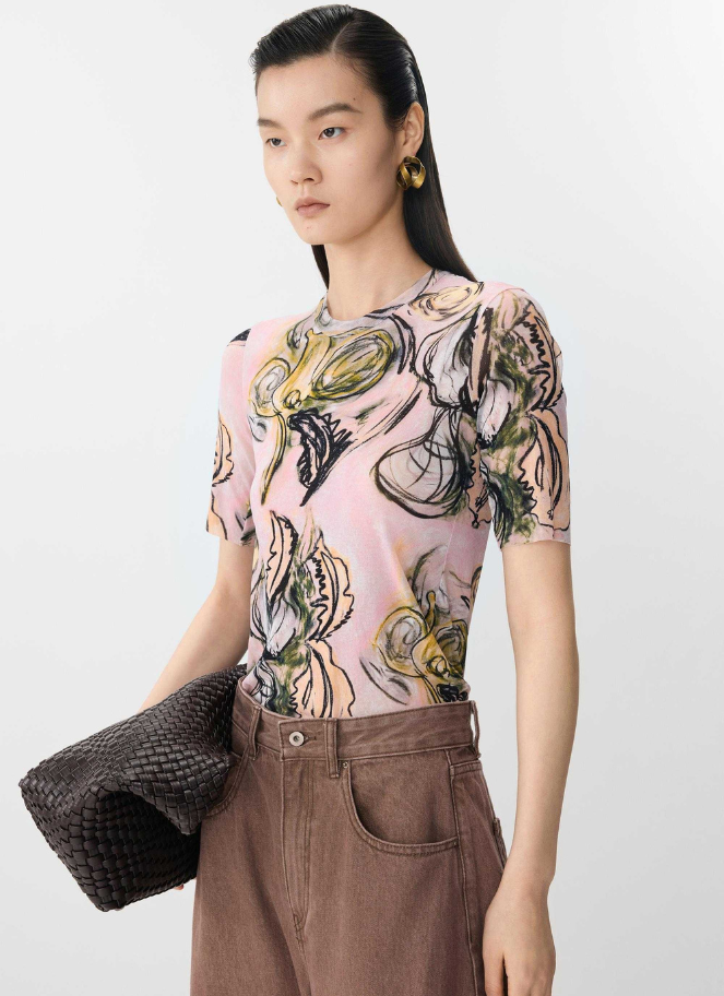 JNBY - Demi Sheer Floral Print T-shirt