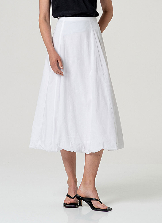 Surkana White A-Line Skirt