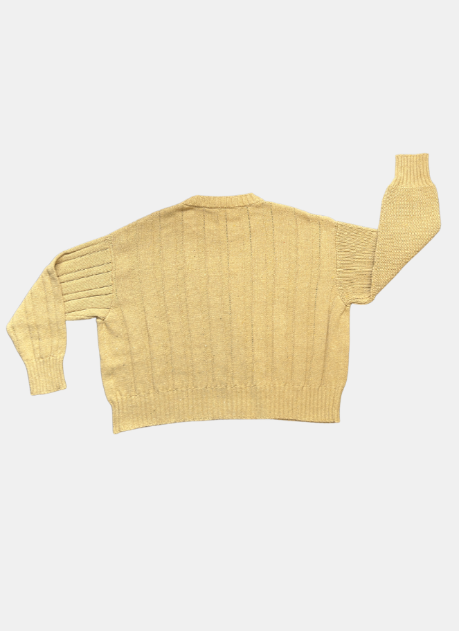 Neirami Golden Mixed-Stitch Sweater