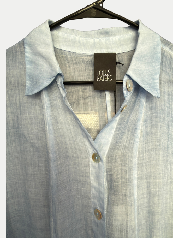 Lotus Eaters faded long shirt in blue