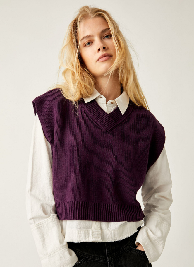 Knitted sales vest women