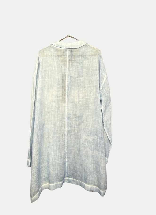 Lotus Eaters faded long shirt in blue