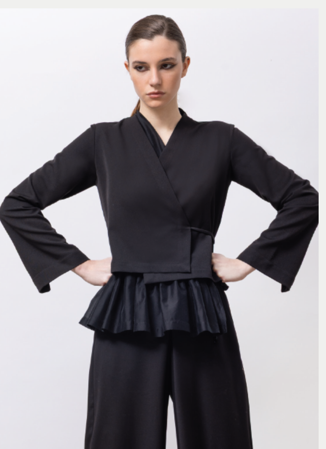 Lotus Eaters Ruffle Wrap Blouse