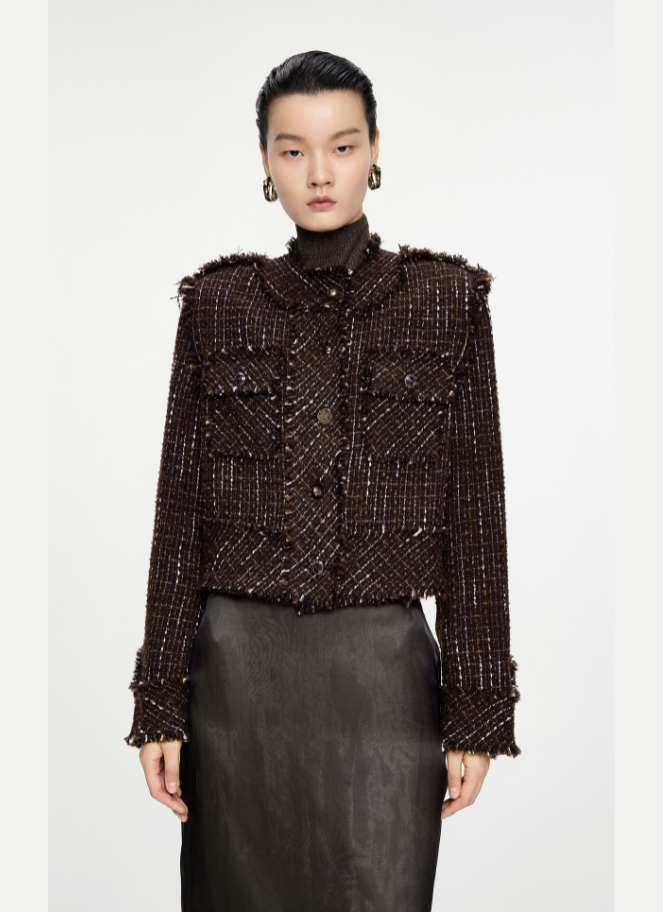 JNBY - Retro Tweed Woolen Jacket