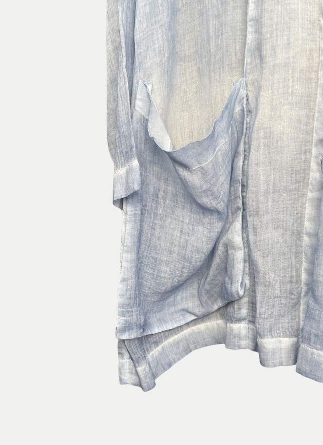 Lotus Eaters faded long shirt in blue