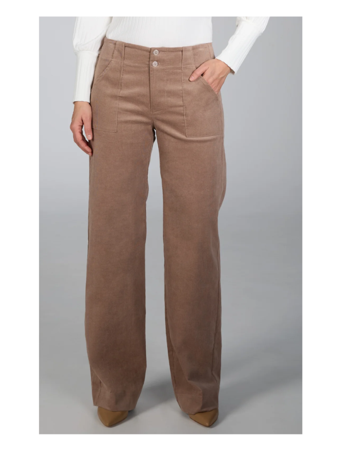 Brenda Beddome Wide Legged Corduroy Pants in Mocha