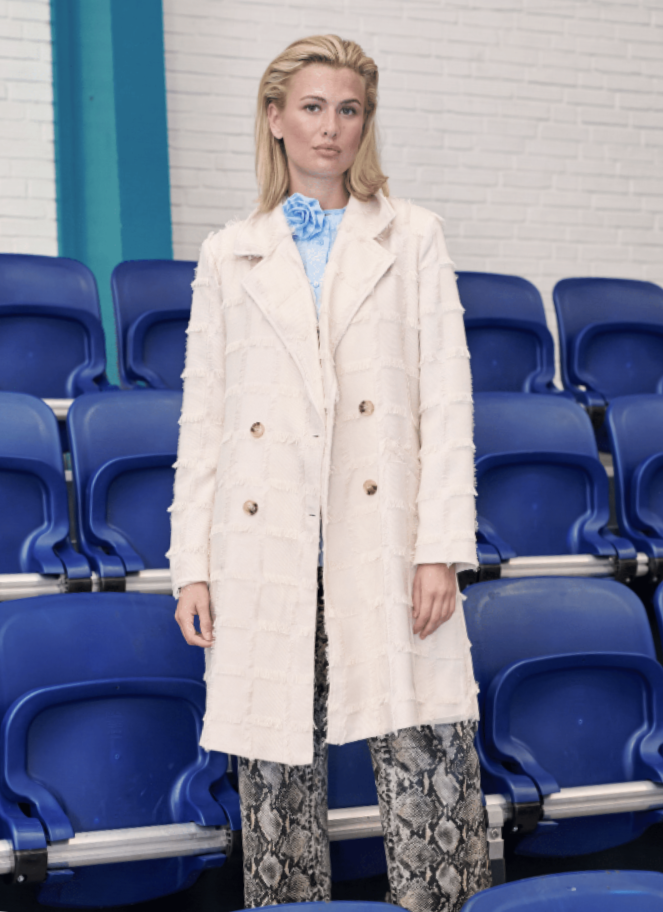 Coster double breasted beige cloth coat