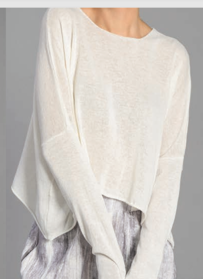 Lotus Eaters cropped sweater in ecru