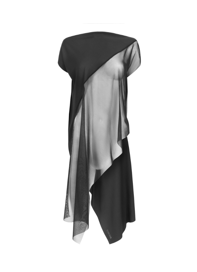 Xenia designer tunic in black
