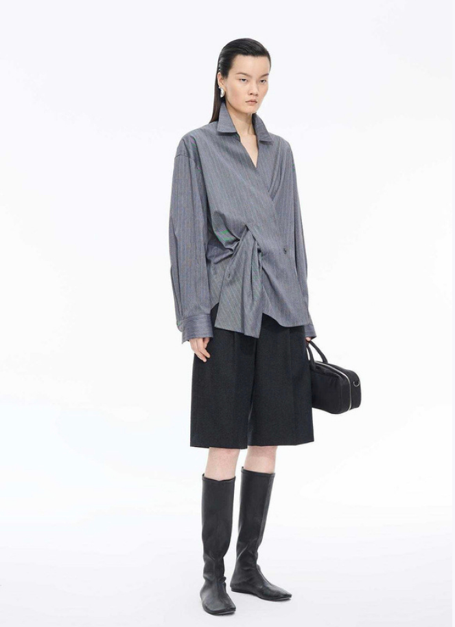 JNBY - Pinstripe Wrap Top