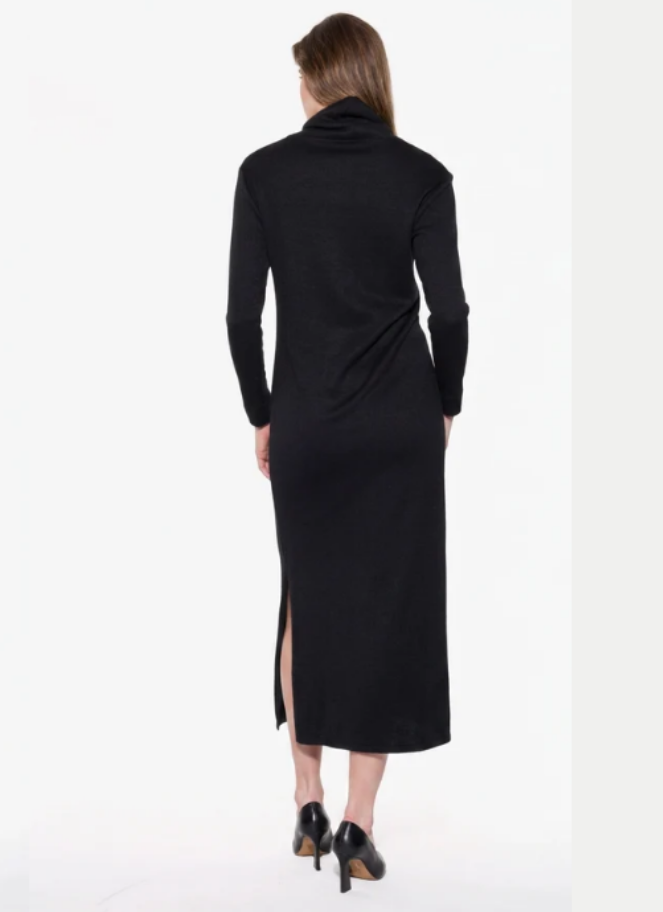 Beddome Funnel Neck Dress in black