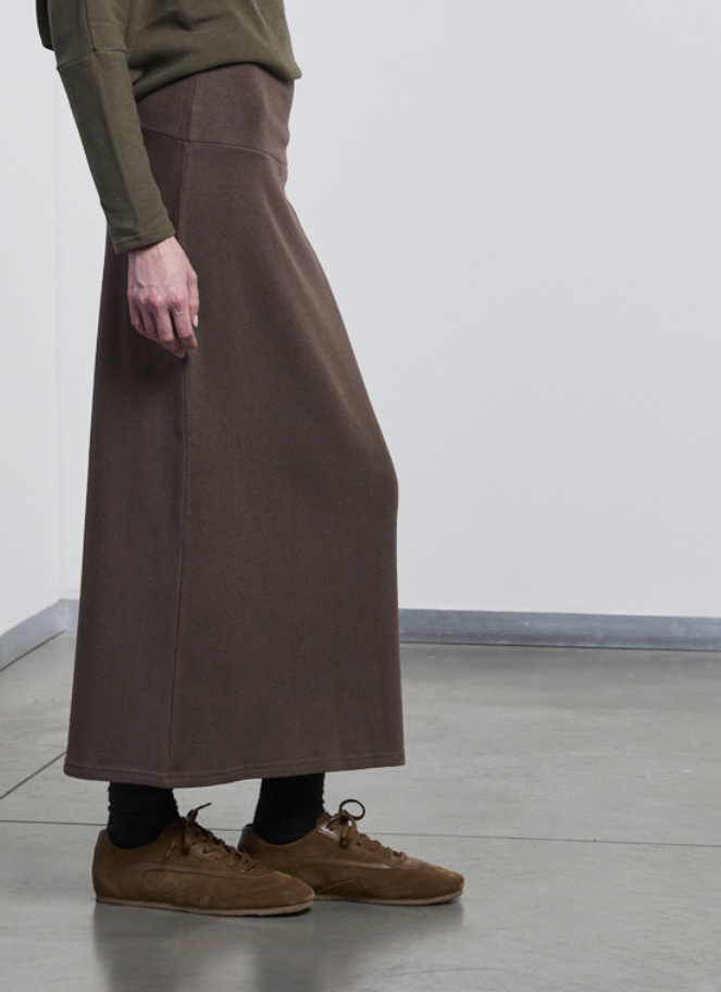 Neirami Long Pencil Skirt in brown