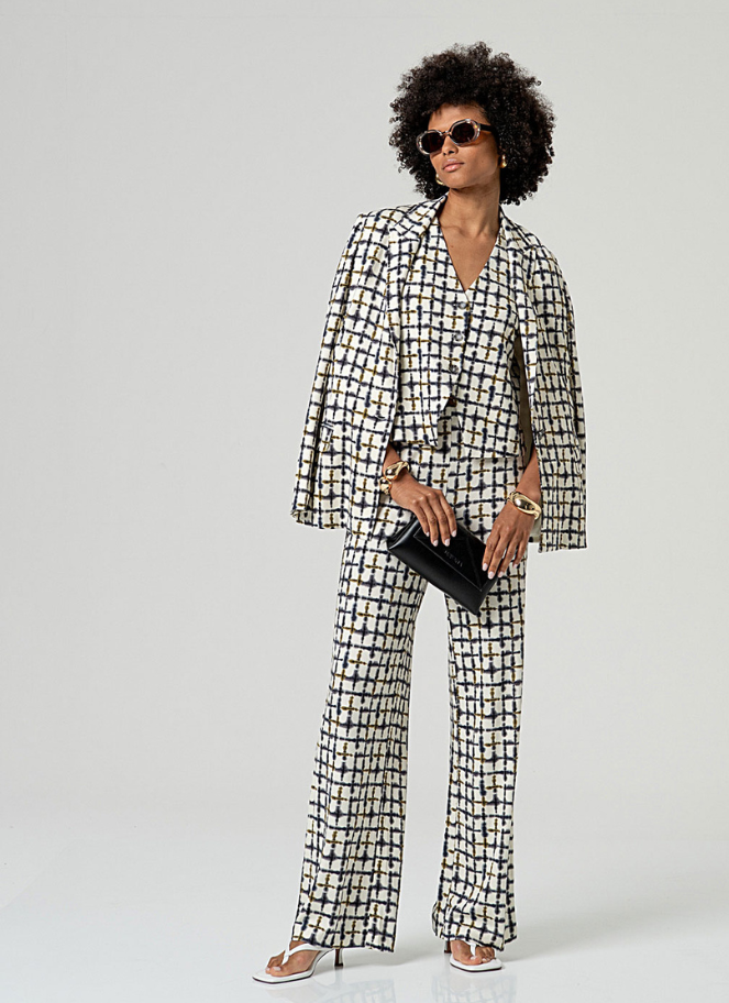 Surkana white printed pants