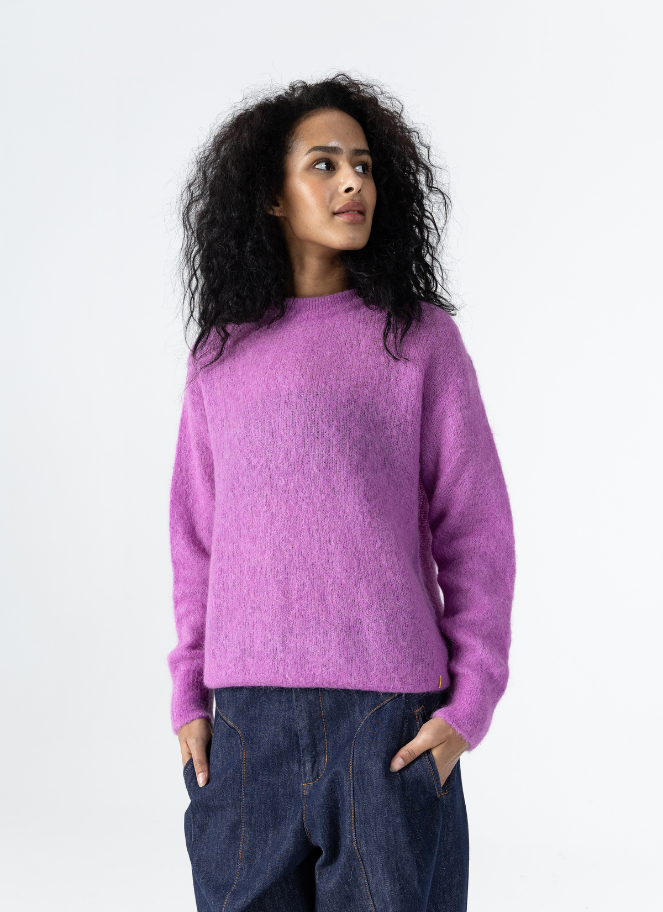 Pull Coster Deep Black avec poignet Bleu Glace