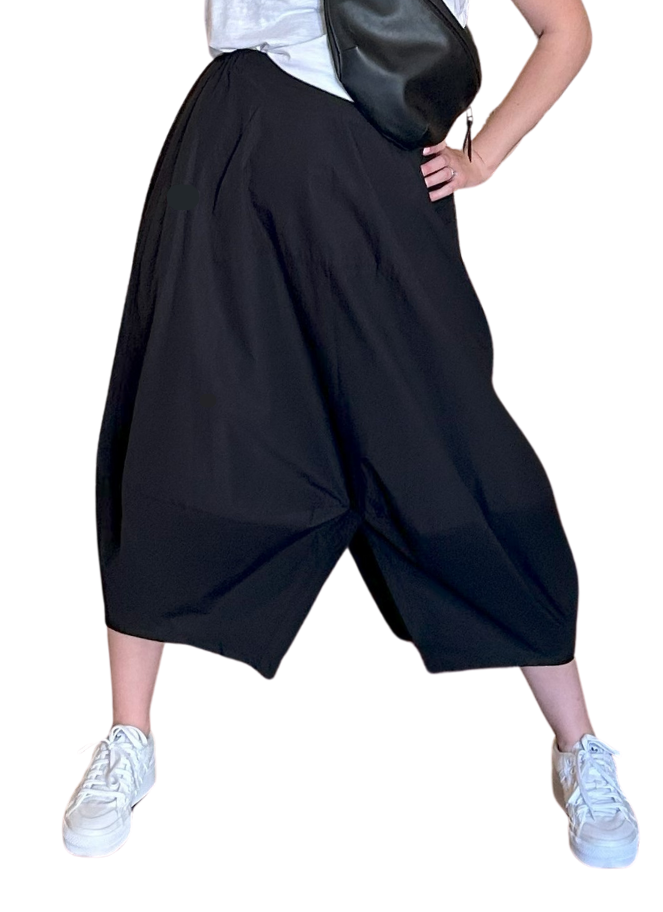 Xenia black midi length full skirt
