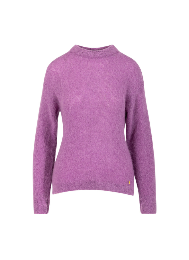 Pull Coster Deep Black avec poignet Bleu Glace