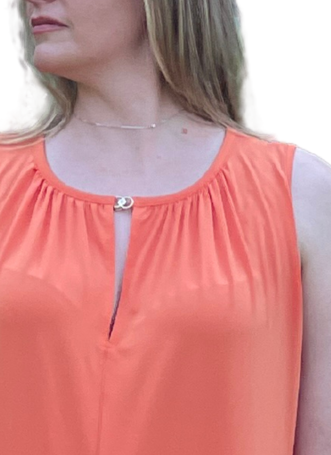 Maria Bellentani tangerine colour jumpsuit