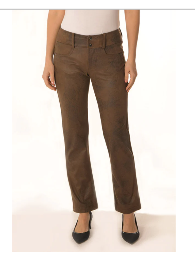 Straight Legged Pant in Vegan Leather by Brenda Beddome