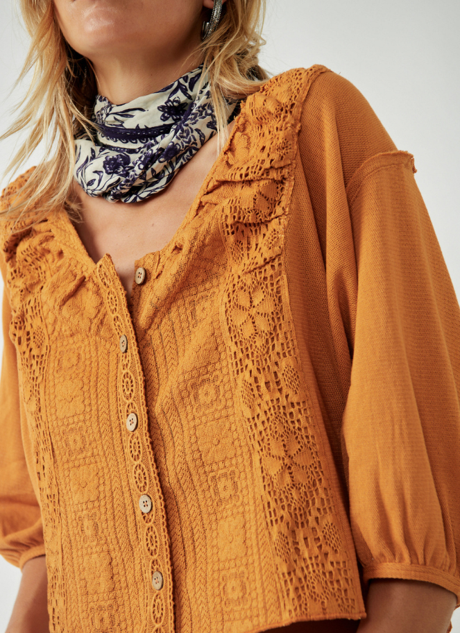 Mae Top in Russet Orange by Free People