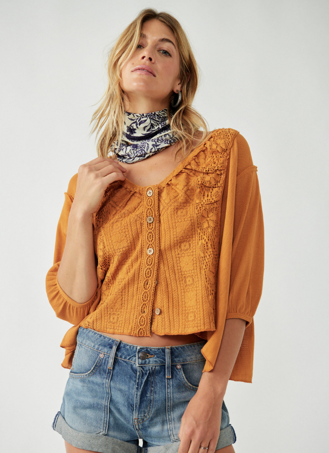 Mae Top in Russet Orange by Free People