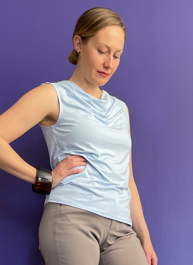 Brenda Beddome Adjustable Draped Top in light blue