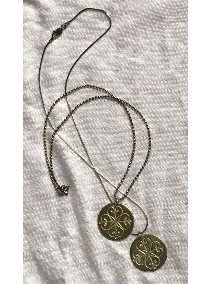 Silver Plated Medallion Necklace