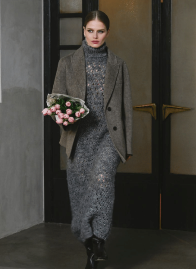 Eufonia long knit dress