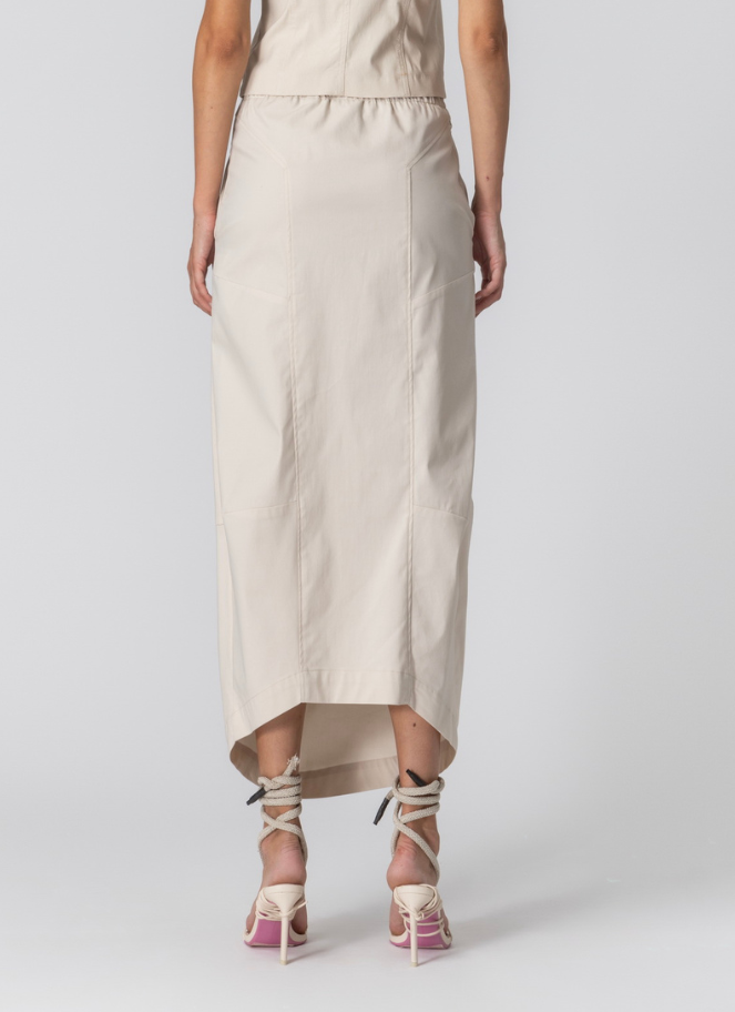 Lotus Eaters Maxi Skirt in Beige