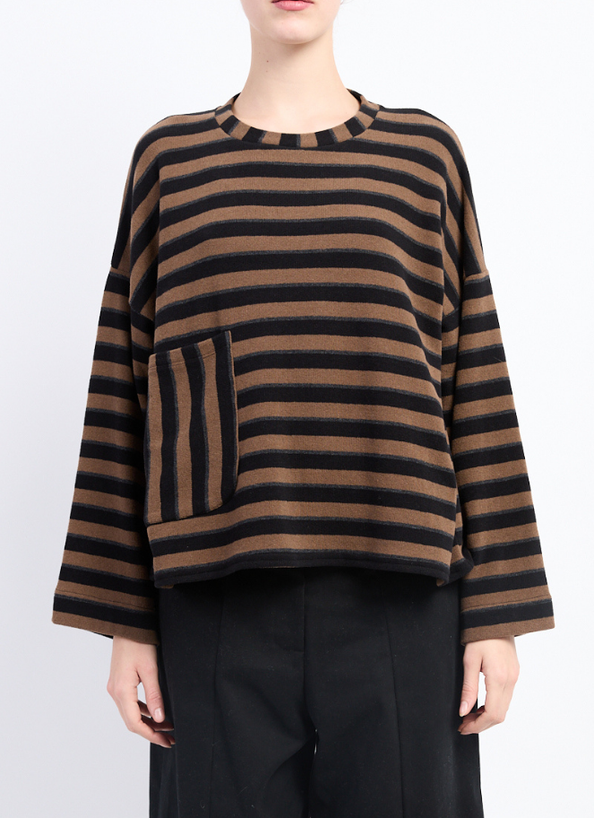 Pull Neirami en mailles mélangées dorées