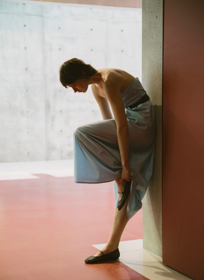 Eufonia Strapless Dress in Ice Blue