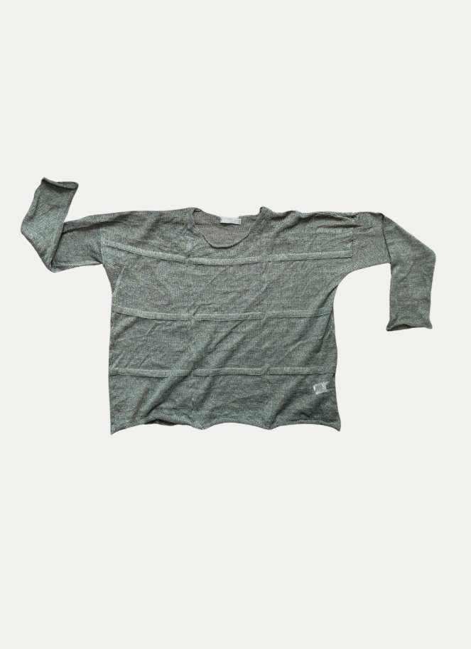 Neirami Panel Knit Sweater in sage