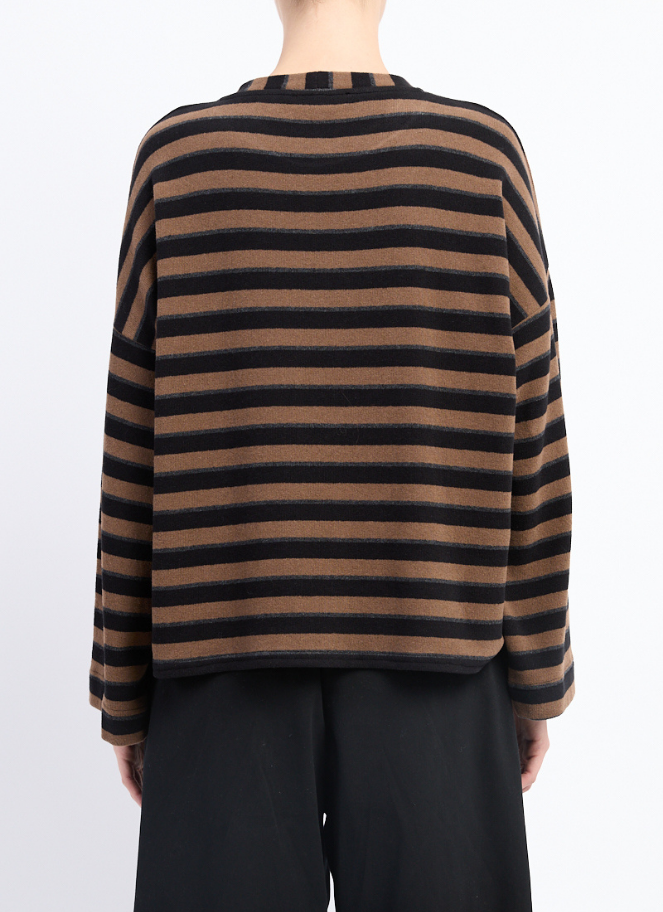 Pull Neirami en mailles mélangées dorées
