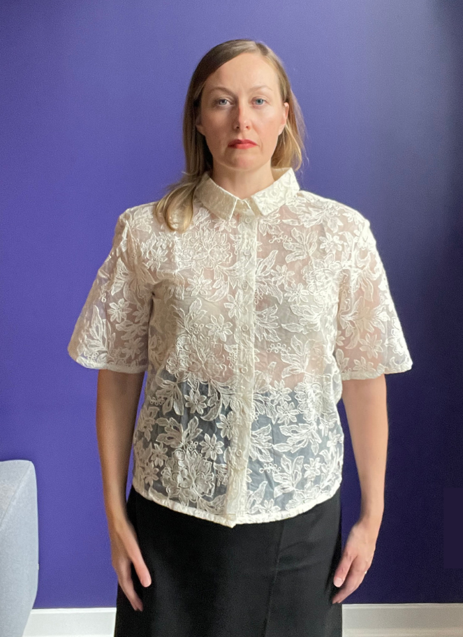Coster cream colour lace blouse