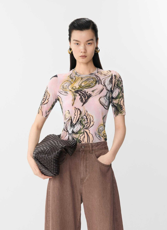JNBY - Demi Sheer Floral Print T-shirt