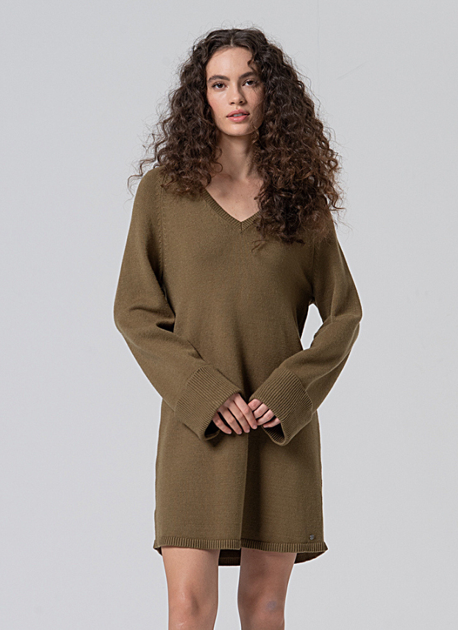 Surkana V-Neck Sweater Dress