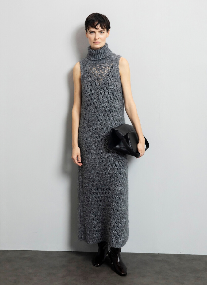 Eufonia long knit dress