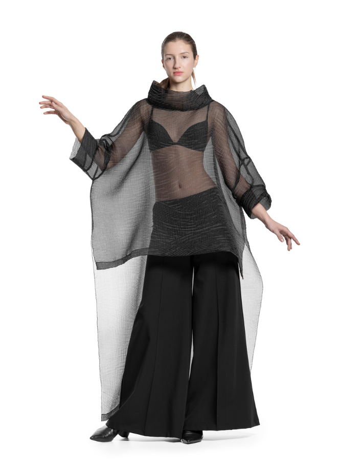 Veste à capuche et liens sur le devant Xenia Sheer
