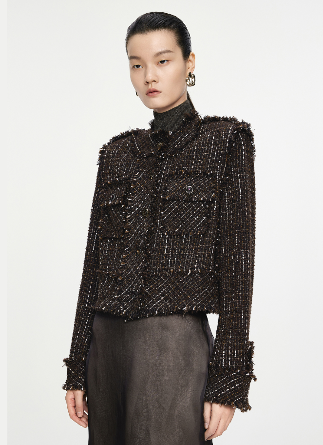 JNBY - Retro Tweed Woolen Jacket