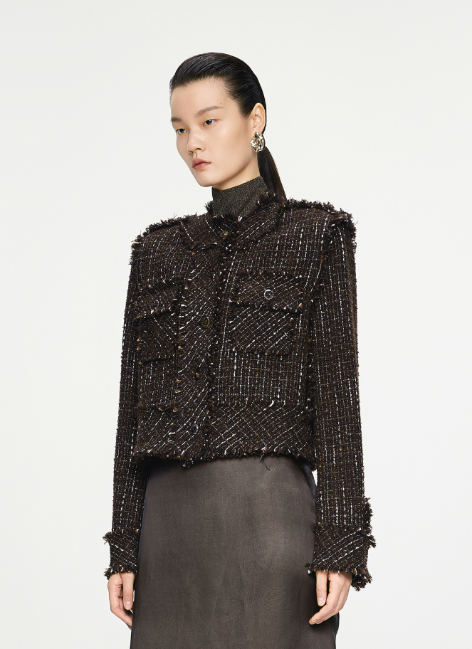 JNBY - Retro Tweed Woolen Jacket
