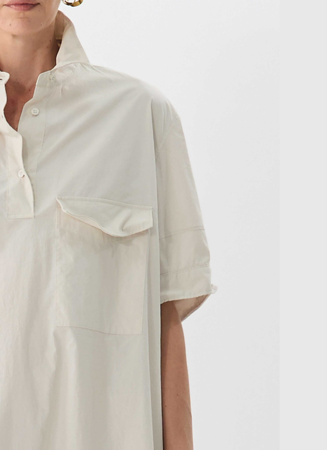 JNBY - Ivory Dress with Adjustable hem, collar & pocket