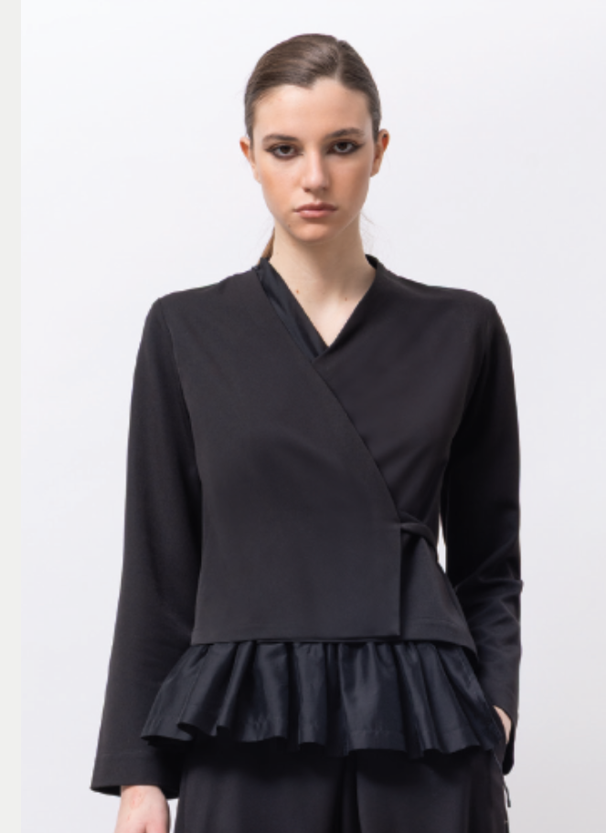 Lotus Eaters Ruffle Wrap Blouse