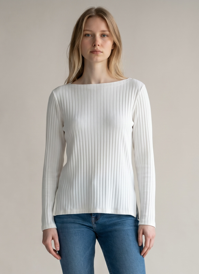 Brenda Beddome Ribbed top in ivory